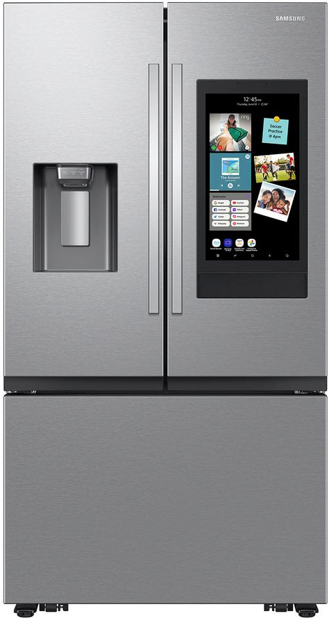 Shop Samsung 25 cu. ft. 3-Door French Door Counter Depth Smart Refrigerator with Family Hub Stainless Steel at Best Buy. Find low everyday prices and buy online for delivery or in-store pick-up. Price Match Guarantee. Types Of Ice, Over The Range Microwave, Steel French Doors, Smart Fridge, Smart Refrigerator, Fully Integrated Dishwasher, Family Hub, Induction Range, Counter Depth Refrigerator