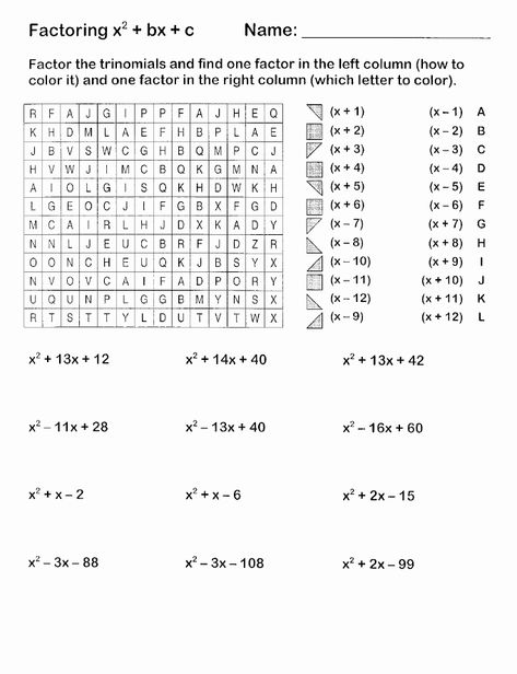 Factoring Trinomials Worksheet Algebra 2 Fresh 11 Best Of Factoring Worksheets Algebra Ii Factoring Trinomials, Factoring Quadratics, Algebra 2 Worksheets, Factoring Polynomials, High School Algebra, Solving Quadratic Equations, Teaching Algebra, School Algebra, Algebra Worksheets