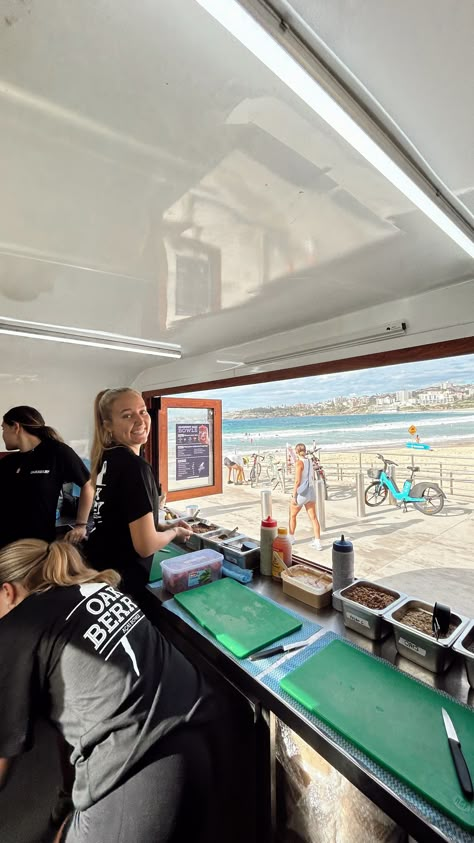 #beachlife #job #aesthetic #cafe #blondhair #blondies #oakberry #acai Job Aesthetic Cafe, Ice Cream Job Aesthetic, Summer Jobs Aesthetic, Cafe Job Aesthetic, Hospitality Management Aesthetic, Job Aesthetic Teen, Creative Job Aesthetic, Beach Jobs, Summer Job Aesthetic