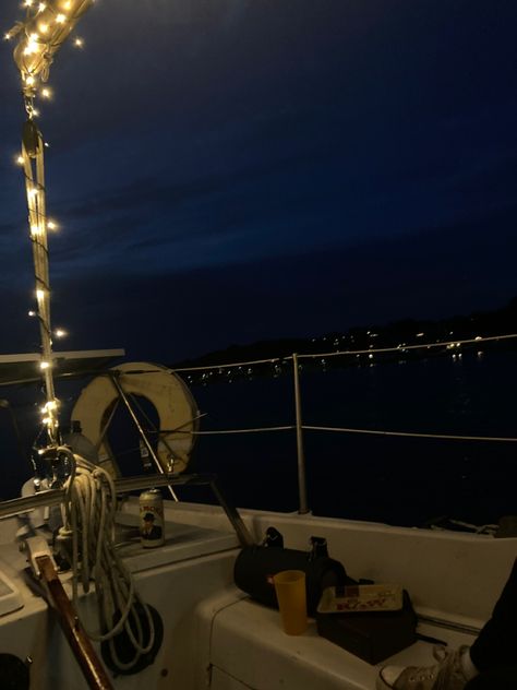 Night Boat Aesthetic, House Boat Aesthetic, Houseboat Aesthetic, I Was All Over Her Aesthetic, Couple On A Boat, Boat At Night, Real Life Aesthetic, I Kissed Shara Wheeler, Boat Night