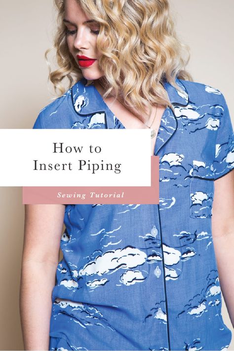 TUTORIAL: HOW TO SEW PIPING | Closet Core Patterns Making Bias Tape, Sew Piping, Alrighty Then, Sewing Piping, Make Bias Tape, Closet Core Patterns, Stitch Lines, Shirt Cuff, Bias Tape