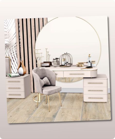 Sims 4 Furniture CC: Deluxe Bedroom Clutter By Lapanemona Sims 4 Cc Vanity Set, Vanity Table Sims 4 Cc, Sims 4 Cc Office Furniture, Sims 4 Vanity Table, Sims 4 Dressing Table, Sims 4 Table Cc, Sims4 Cc Clutter, Sims4 Bedroom Cc, The Sims 4 Clutter