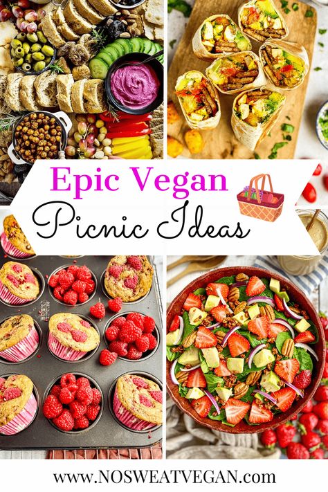 Ready to pack up an Epic Vegan Picnic? Then check out this collection of Vegan Picnic Ideas and Recipes. From Snacks and Dips to Sandwiches and Desserts, you're sure to find all the inspiration you need. Healthy Picnic Food Ideas Clean Eating, Picnic Food Ideas Vegan, Vegan Picnic Food Ideas, Vegetarian Picnic Food, Healthy Picnic Food Ideas, Vegan Picnic Ideas, Vegan Picnic Food, Food Picnic Ideas, Summer Picnic Recipes