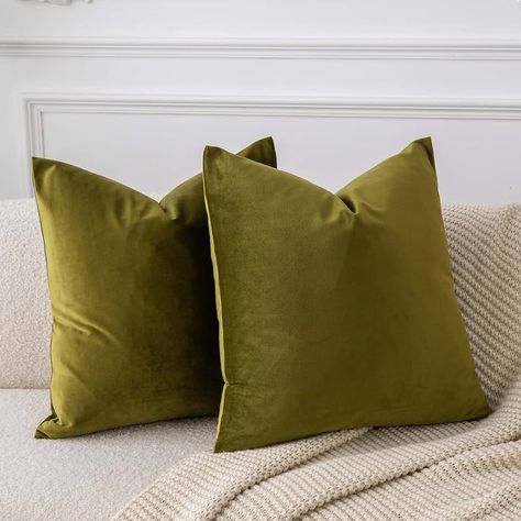 Decorating For Beginners, Upholstered Wall Panels, Green Living Room, Fabric Bed Frame, Living Room Collections, Living Room Green, 16x16 Pillow Cover, 20x20 Pillow Covers, Velvet Throw