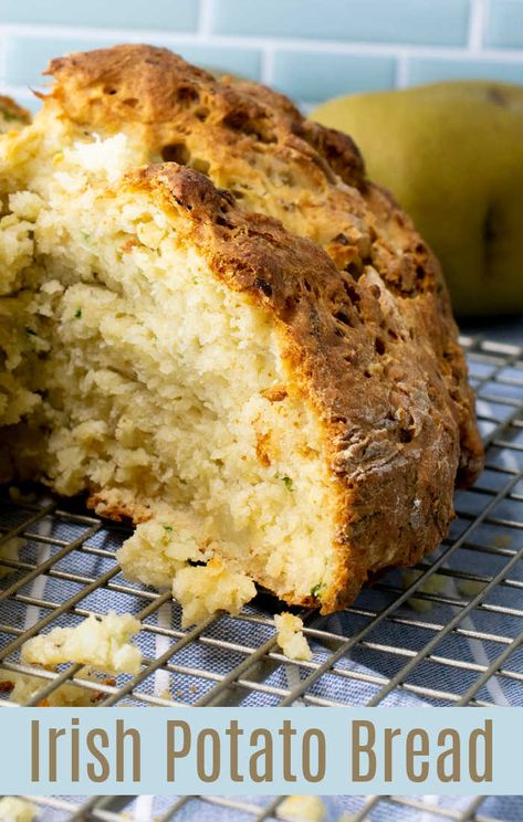 Traditional Irish Potato Bread - Mommy Evolution Irish Potato Bread, Irish Potato, Irish Potatoes, Grated Potato, Rustic Bread, Roll Recipes, Potato Bread, Fluffy Texture, Yeast Bread