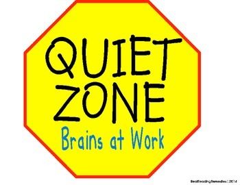 Quiet Zone Signs & Reading Stop Signs  The signs say it all.  These signs serve as quick and efficient visual reminders of maintaining silence at specific times.  A simple finger point to the sign reminds students of the desired behavior without you having to curtail your lesson or open your mouth.  Thank you from RealReadingRemedies. :) Reading Rubric, Fake Vs Real, Bulletin Board Design, Computer Lessons, Library Posters, Teachable Moments, Independent Reading, Stop Sign, Literature Circles