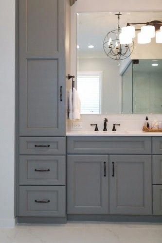 Guest Bathroom Remodel, Grey Bathroom Vanity, Professional Painters, Trendy Bathroom, Small Bathroom Design, Grey Bathrooms, Bath Room, Bathroom Remodel Master, Bath Remodel