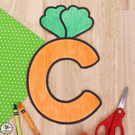 Crafts For Kindergarten, Letter C Activities, Letter C Crafts, Carrot Craft, Preschool Letter Crafts, Alphabet Crafts Preschool, Abc Crafts, Alphabet Letter Crafts, Free Printable Templates