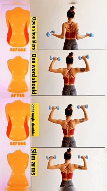 Shoulder Dumbbell Workout, Side Fat Workout, Full Body Workouts, Dumbell Workout, Bodyweight Workout Beginner, Weight Workout Plan, Gym Workout For Beginners, Dumbbell Workout, Back Exercises