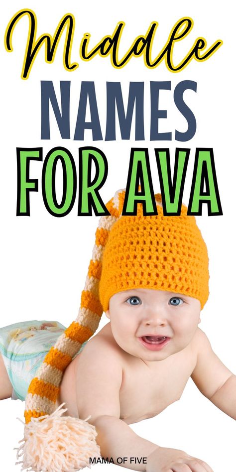 Middle Names For Ava, Name Ava, Ava Name, Cute Middle Names, Cool Middle Names, M Names, Middle Names For Girls, Uncommon Baby Names, Traditional Baby Names