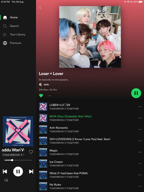 Playlist spotify Txt Playlist, Txt Aesthetic, Playlist Spotify, Freeze Ice, Tomorrow X Together, L Love You, Spotify Playlist, Stray Kids, Love You