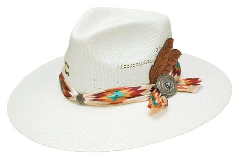 Hats With Feathers, Western Hat Styles, Straw Cowboy Hats, Charlie 1 Horse Hat, Charlie Horse, Horse White, Diy Straw, Girl Hats, Cowgirl Stuff