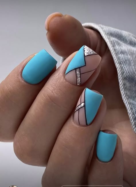 Geometric Nail Art, Hello Nails, Square Nail Designs, Fancy Nails Designs, Geometric Nail, Nail Art Designs Diy, Nails 2024, Pastel Nails, Nail Inspiration