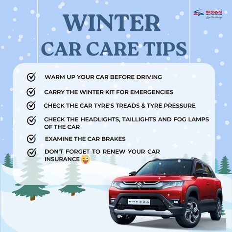 #WinterCarCare #WinterCarCareTips #carcaretips #winterseason #wintercare #CarMaintence #carmaintenancetips #maintenancetips #tips #carcare #ShivamAutozone #MarutiSuzuki #kandivali #Nalasopara #Boisar #Shahapur #Talasari #Wada #Vikramgad #mumbai #thane #palghar Winter Car Tips, Happy Dusshera, Car Care Tips, Happy New Year Message, Car Tips, Winter Car, Winter Hacks, Maruti Suzuki, New Year Message