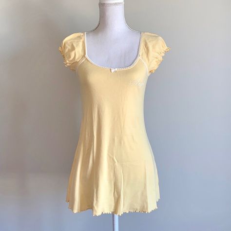 Yellow Babydoll Dress, Yellow Coquette, Babydoll Dress, Aesthetic Outfits, Dream Clothes, Look Cool, I Dress, Pretty Dresses, Cute Dresses