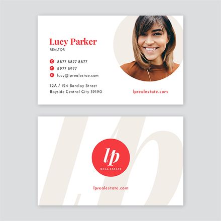 Circle Profile Image Business Card Template - Easil Business Card Photo, Bank Creatives, Namecard Designs, Business Card With Photo, Circle Profile, Round Business Cards, Pricing Templates, Print Marketing, Photo Business Cards