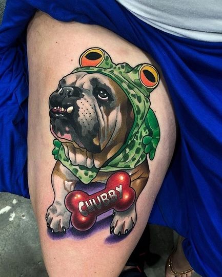 14 Beautiful English Bulldog Tattoo Ideas Bulldog Tattoo, Sibling Tattoos, Tattoo People, Rotary Tattoo Machine, Gorgeous Tattoos, British Bulldog, New School Tattoo, Tattoo Needles, Tattoo Kits