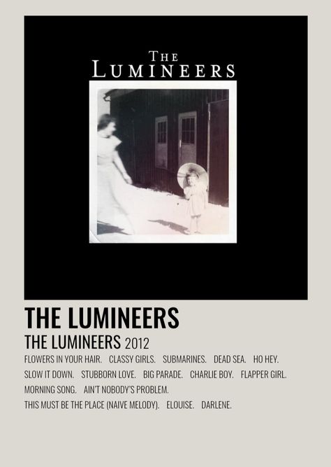 Lumineers Polaroid Poster, Lumineers Album Poster, The Lumineers Album Cover, The Lumineers Poster, Lumineers Aesthetic, Canvas For Office, Morning Songs, Rock Band Posters, Music Poster Ideas