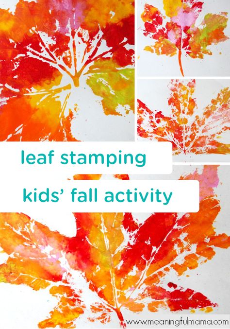 Have some fun with all the beautiful falling leaves of the season with this easy leaf stamping kids’ activity. Your toddlers may enjoy this craft idea that allows them to paint leaves and create one-of-a-kind works of art through stamping—perfect for enjoying during your Thanksgiving holiday. Using Leaves To Paint, Falling Leaves Crafts Preschool, Preschool Crafts With Leaves, Leaf Painting Ideas For Preschool, Leaf Toddler Activities, Leaf Painting For Preschoolers, Leaf Stamping Art, Leaf Artwork For Kids, Preschool Leaves And Trees Art