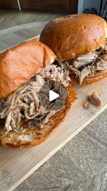 Kirk Muenzenberger on Instagram: "Apple Cider Pulled Pork Sammies - my new go to recipe for pulled pork.

These are honestly so good, they don’t need a topping or more sauce…

Ingredients:
4lb Bone-in Pork Shoulder/Butt
2T Brown Sugar
2t Salt
3/4t Pepper
1t Paprika
1t Garlic Powder
3/4t Cinnamon
1/2 Onion
2-3C Apple Cider
1T Apple Cider Vinegar
1t (ish) Lawrys

Add all spices to a bowl except the lawrys. Mix and rub on the pork. Add everything else to the crock pot and cook on high for 8 hours (depending on your crock pot maybe low) I have a @theoriginalgreenpan 

Shred and add to a bun. So damn good!

Enjoy!

#pulledpork #applecider #sammie #sandwich #slowcooked #crockpot" Cider Pulled Pork, Apple Cider Pulled Pork, Recipe For Pulled Pork, Crockpot Favorites, Pulled Pork Recipes, Slow Cooker Dinner, Pulled Chicken, Pork Shoulder, Cider Vinegar