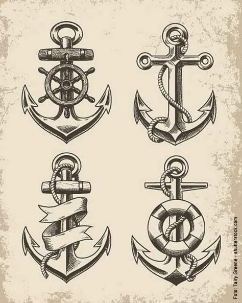 Merchant Marine Tattoo, Marine Tattoos, Navy Tattoos, Anchor Designs, Anchor Tattoo Design, Anker Tattoo, Kunst Tattoos, Anchor Tattoos, Nautical Tattoo