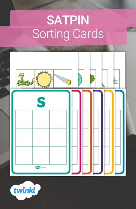 Initial Sounds Activities Eyfs, Satpin Activities Eyfs, Satpin Activities, Satpin Phonics, Initial Sound Activities, Jolly Phonics Activities, Fun Phonics Activities, Sound Activities, Letter Sorting