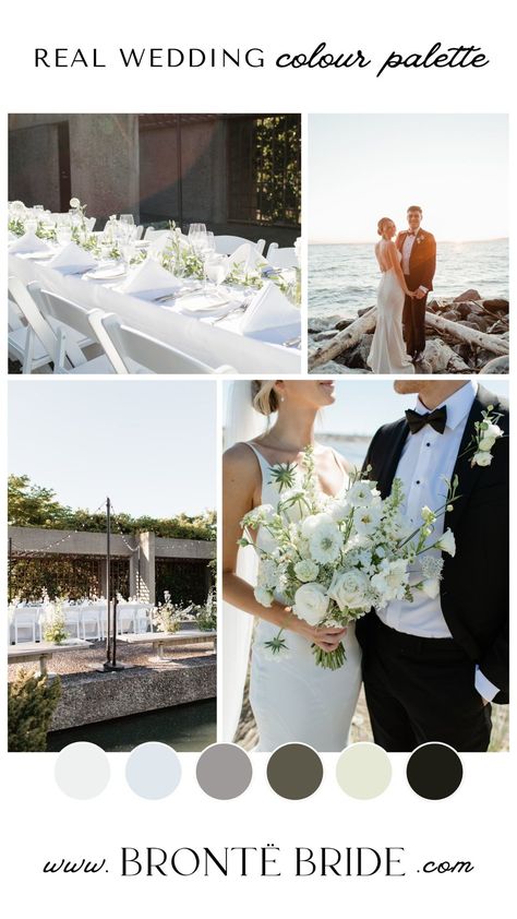 Modern Wedding Colour Palette Inspiration - Moody Minimalist Summer Vancouver Wedding // #weddingcolourpaletteinspiration #weddingcolours #summerweddingcolours #weddingcolorscheme #modernweddingcolours Modern Classic Wedding Color Palette, Minimalist Wedding Palette, Modern Wedding Palette, Moody Summer Wedding Color Palettes, Moodboard Wedding Colour Palettes, Wedding Colour Palettes Summer, Wedding Colour Schemes Summer, Beach Wedding Color Palette, Wedding Colour Schemes