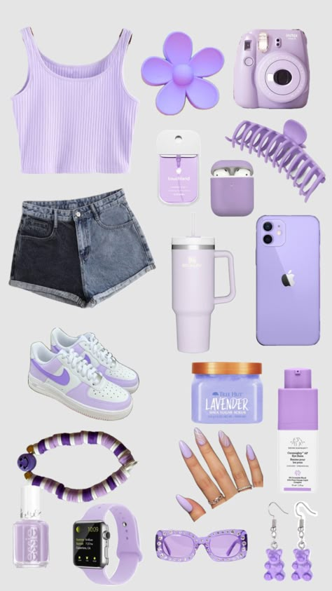 Preppy Purple, Lavender Outfit, Unicorn Fashion, Purple Outfit, Purple Fits, Best Friend Outfits, Casual Outfits For Teens, Casual Preppy Outfits