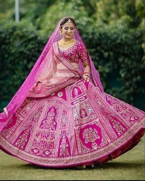 Magenta Pink Bridal Lehenga, Lehenga Pink, Pink Bridal Lehenga, Latest Bridal Lehenga Designs, Wedding Glamour, Indian Wedding Gowns, Groom Dress Men, Latest Bridal Lehenga, Kids Dress Collection