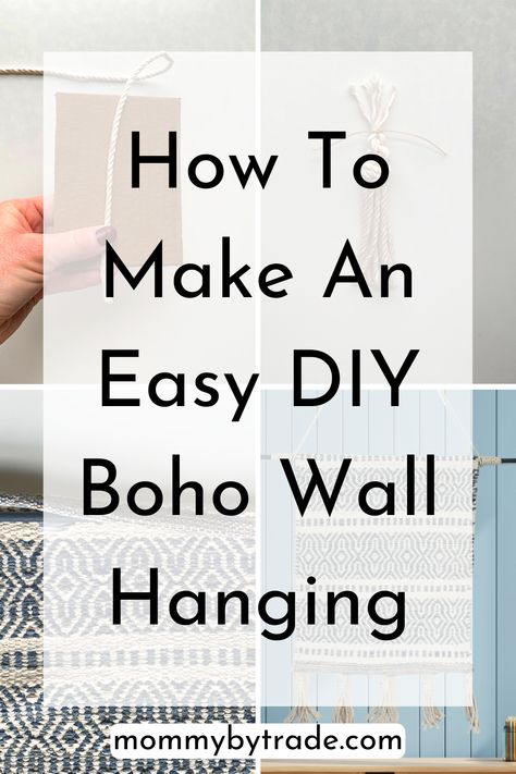 Do you love chic Boho wall hangings but hate paying the price? I made this super easy DIY Boho Wall Hanging for a fraction of the typical cost by using a PLACEMAT! I know it sounds odd but I promise it looks more expensive than it sounds! #diybohowallhanging #homediy #diywallhanging #diywalltapestry #bohowallart #diywallart Placemat Wall Art, Diy Boho Wall Art, Placemat Wall Decor, Sponge Paint Brush, Wood Placemats, Boho Crafts Diy, Yarn Painting, Wall Hanging Diy, Boho Wall Hanging