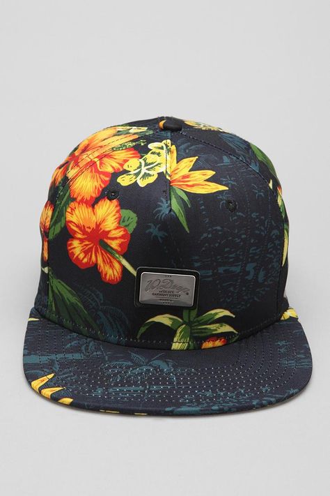 Tropical snapback hat from 10.Deep. Fresh Hat, Mens Snapback Hats, Man Hat, Simply Chic, Floral Fashion, Snap Back, Cute Hats, Cool Hats, Cap Design