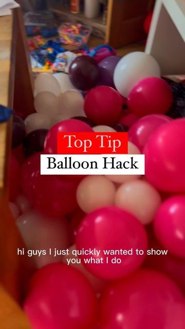 How To Use Balloon Tying Tool, Transporting Balloon Garland, Balloon Decor Hacks, Balloon Display Without Helium, Hanging Balloons Without Helium, How To Hang Balloons From Ceiling, Attaching Balloons To Backdrop, Decorating With Balloons Without Helium, How To Decorate With Balloons No Helium