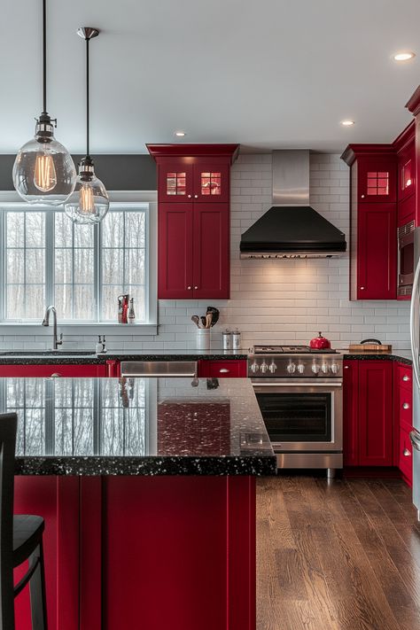 19 Bold & Beautiful Red Kitchen Cabinet Ideas to Elevate Your Space