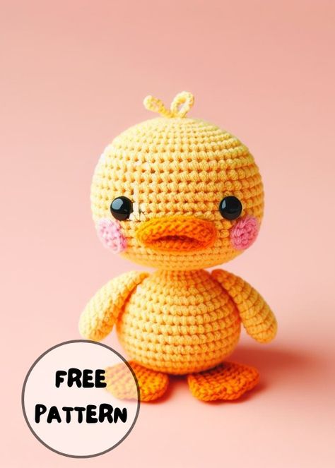 Crochet Duck Amigurumi Amigurumi Duck Free Pattern Crochet Projects, Ducks Crochet, Duck Free Crochet Pattern, Duck Amigurumi Pattern, Rubber Duck Crochet Pattern Free, Free Duck Crochet Pattern, Free Crochet Duck Pattern, Crochet Rubber Duck Free Pattern, Crochet Rubber Duck