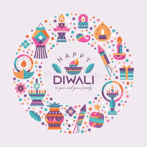 Happy Diwali Wishes Aesthetic, Happy Diwali Logo, Diwali Illustration Art, Diwali Doodle, Diwali Wishes Creative, Diwali Boxes, Happy Diwali Illustration, Diwali Inspiration, Diwali Illustration