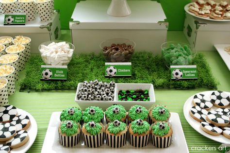 Soccer Theme Parties, 6th Birthday Party, Soccer Birthday Parties, Ideas Cumpleaños, Soccer Theme, Football Birthday Party, Party Themes For Boys, Soccer Birthday, Soccer Party