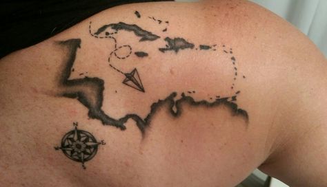 My new Caribbean map tattoo.... Aruba Inspired Tattoos, Usvi Tattoo, Caribbean Tattoo Ideas For Women, Caribbean Map Tattoo, Island Tattoo Designs, Island Tattoo Ideas, Caribbean Tattoo Ideas, Antonio Tattoo, Caribbean Tattoo