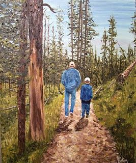 Father And Son Painting, Oil Paint Ideas, Photo Portraits, Painting Flowers, Children And Family, Diy Art Painting, Painting For Kids, Father And Son, Paint Ideas