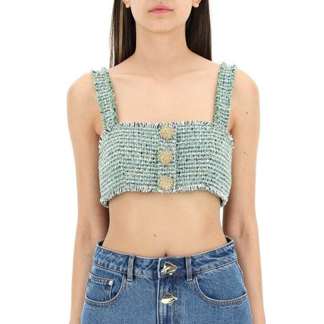 Discover great products at the best prices at Dealmoon. Tweed Cropped Top. Price:$133.91 Tweed Tank Top Outfit, Tweed Crop Top, Tank Top Outfit, Tweed Top, Tank Top Outfits, Crepe Top, Top Outfit, Daisy Print, Drawstring Hoodie