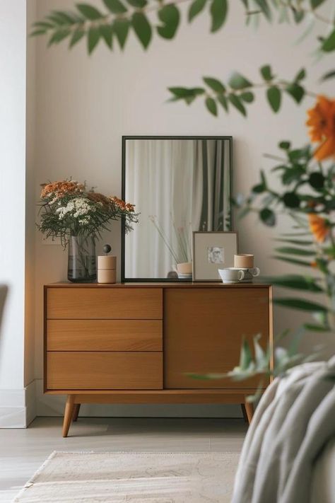 Welcoming Spaces: Top Entryway Dresser Ideas Small Entryway Organization, Entryway Dresser, Mid Century Entryway, Bedroom Chic, Dresser Ideas, Elegant Console Table, Table With Drawers, Diy Entryway, Modern Entryway