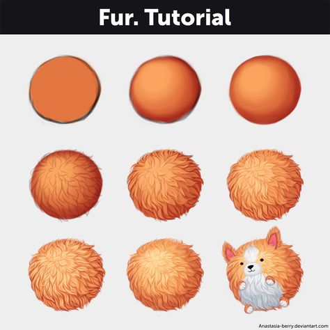 Fur Tutorial, Draw Fur, Circle Drawing, Texture Drawing, Photoshop Painting, Conceptual Illustration, 3d Drawings, Digital Painting Tutorials, Illustrator Tutorials