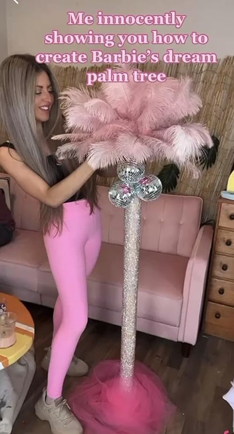 Check out this video DIY Pink Glitter Disco Palm Tree from Miranda Miele Chanel Birthday Theme, Barbie Playhouse, Barbie Graduation, Diy Palm Tree, Boho Hairstyles For Long Hair, Anything But Clothes, How To Make Pink, Chanel Perfume Bottle, Pink Palm Tree