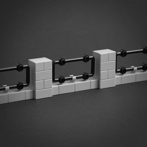 Our celebration of new LEGO® parts continues with another post by Jonas Kramm, who now turns his attention to creating beautiful fences. Beautiful Fences, Lego Zoo, Lego Blueprint, Lego Village, Lego Machines, Lego Furniture, Lego Trains, Lego Castle, Lego Room