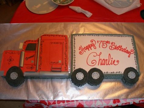 Bogan Party, Semi Truck Cakes, Cake Carving, Men Cakes, Movie Cake, Truck Theme Birthday, Truck Birthday Cakes, Happy 75th Birthday, Movie Cakes