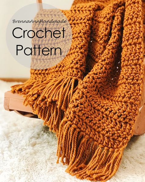 Chunky Crochet Throw Pattern Free, Boho Throw Blanket Crochet, Crochet Boho Throw Blanket, Crochet Fall Throw Blanket, Crochet Blanket With Fringe, Simple Crochet Throw Blanket, Boho Crochet Blanket Patterns Free, Free Crochet Patterns For Afghans Easy, Free Chunky Crochet Patterns