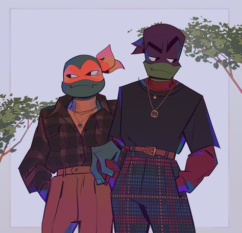 Donnie Rottmnt Outfits, Rottmnt Donnie Fanart Pfp, Punk Tmnt, Rottmnt Pfp, Tmnt Drawings, Tmnt Swag, Tmnt Mikey, Donatello Tmnt, Tmnt Comics