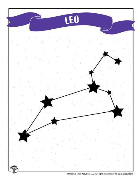 Constellation Worksheets & Lesson for Kids | Woo! Jr. Kids Activities Types Of Twins, Leo Astrology, Space Classroom, Kid Science, Taurus Constellation, Orion Constellation, Giant Star, Astrology Stars, Star Chart