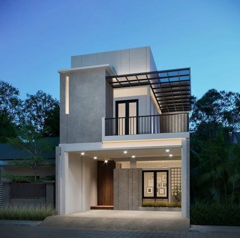 Home Interior Design Modern, Home Inspiration Modern, House Structure Design, Modern Home Inspiration, Home Decor Ideas Modern, Two Story House Design, Home Design Modern, Tiny House Exterior, Narrow Lot House