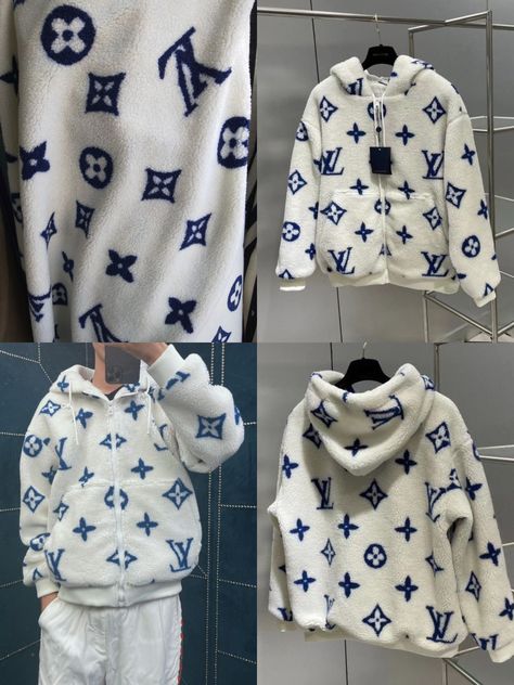 Lv Sweatshirt, Luxury Monogram, Monogram Hoodie, Upholstery Diy, Fur Fabric, Fur Fabrics, Lv Monogram, Winter Coats, Winter Coats Jackets