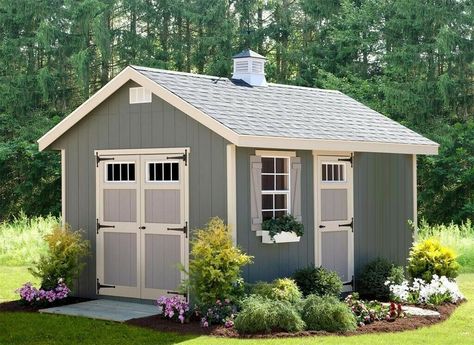 Tiny DIY 12x12 Cabin Shed Plans and Construction Guide | Etsy Wood Shed Kits, Garden Shed Kits, Small Shed, Wooden Storage Sheds, Outdoor Garden Sheds, Shed Landscaping, Storage Shed Kits, Patio Grande, Build Your Own Shed